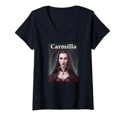 Donna Carmilla - Romanzo gotico sulla vampira Maglietta con Collo a V