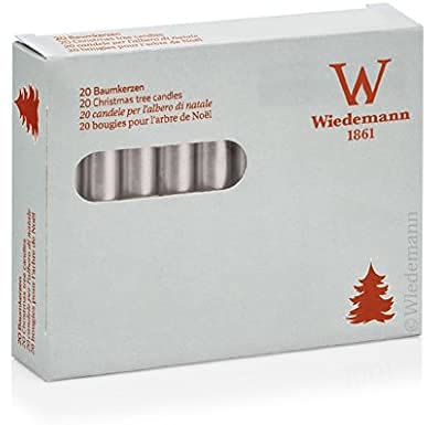 Wiedemann Baumkerzen, Wachs, Silber, 9.8 x 1.3 cm