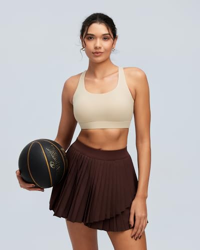 Image of RUNNING GIRL High Impact Sports Bras for Women, High Support Running Sports Bra Moulded Cup Strappy Sports Bras