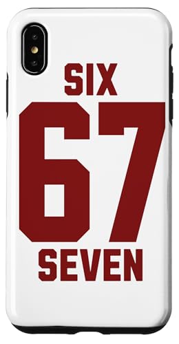 67 Six Seven Sport Design on Back. 6 7 Meme Men Women Kids X}zP[X iPhone XS Max p
