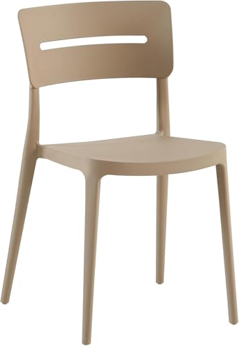 DESIGN MODERNO E VERSATILE: Queste sedie Cribel in polipropilene si distinguono per lo stile minimalista e contemporaneo. Le linee squadrate e pulite donano eleganza a cucine, sale da pranzo, bar e terrazzi, adattandosi facilmente a ogni arredamento.