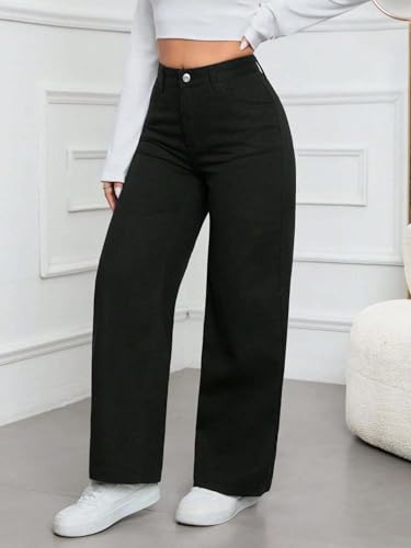 Image of KOTTY Womens High Waist Flared Fit Ankle Length Clean Look Denim Jeans