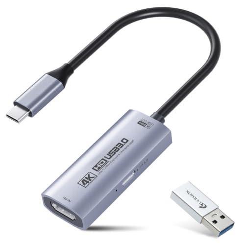 Image of Guermok 4K USB 3.0 Video Capture Card for Streaming with PD 100W, 4K@60FPS