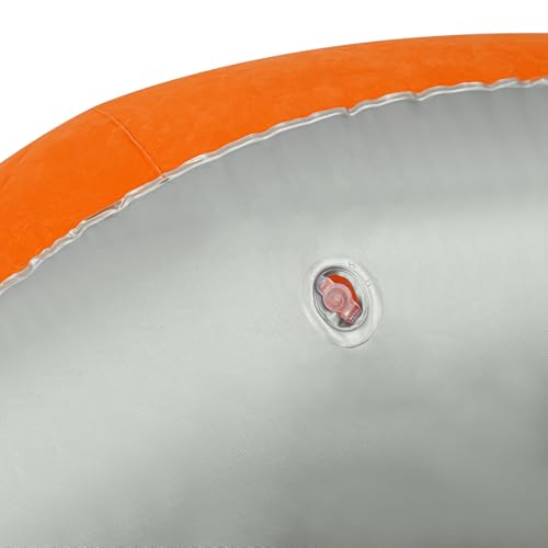 Image of 4 Pcs Inflatable Bean Bag Chairs with Foot Air Pump Outdoor Blow up Couch Folding Portable Inflatable Couch for Camping Movie Night, Lazy Sofa Chair (Orange X 4)