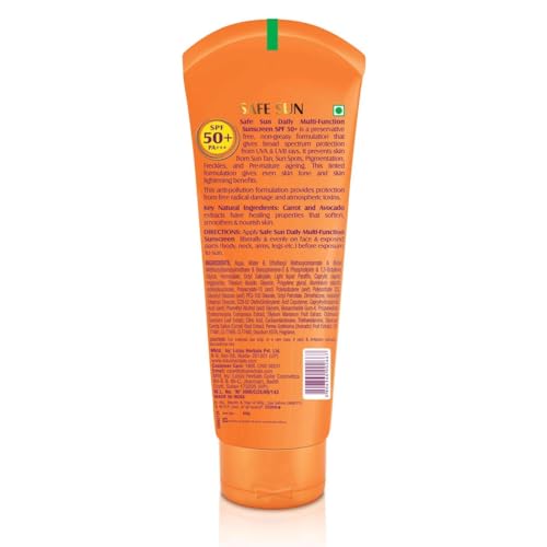 Lotus Herbals Safe Sun Daily Multi-Function All Skin Sunscreen Spf 50+ | Pa+++, 60 G