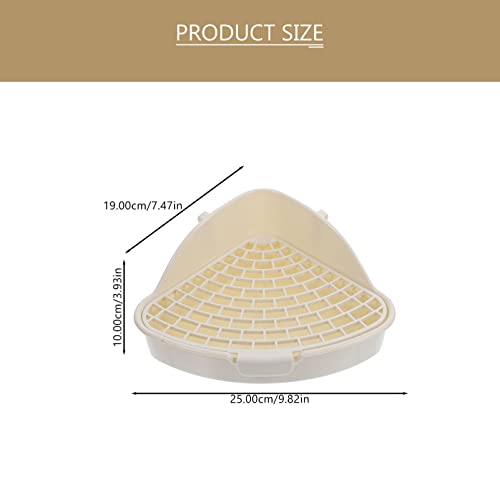 ULTECHNOVO Pet Toilet for Rabbits Guinea Pigs Hamsters High Sided Corner Litter Box with Mesh Base to Reduce Odor and Keep Cage Clean Small Animal Potty Tray - Image 2