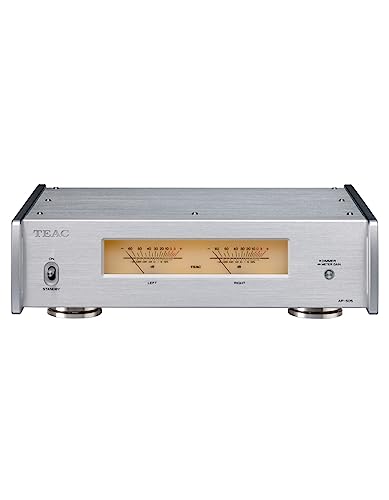 Teac HiFi Verstärker der Klasse D (schaltbar, 3 Ausgabemodi, Schutzschaltung, Aluminiumgehäuße, Ringkerntransformator), Silber AP-505-S one Size