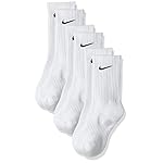 Nike Unisex Performance Cushion Crew Training Socks (3 Pair), WHITE, M