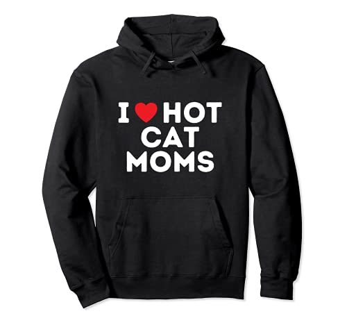 Hot Cat Kitty Kitten Cats Moms Pet Pullover Hoodie, Black