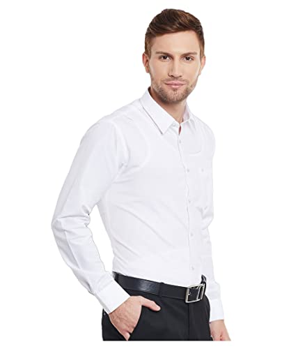 Image of Martin PACEMAKER Formal Shirt Regular Fit with Full Sleeves & Spread Collar(White)