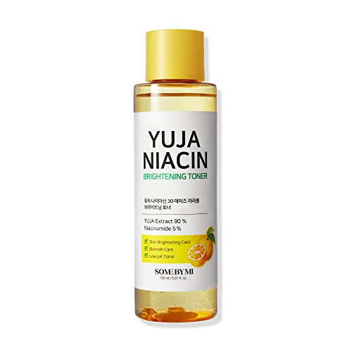 SOME BY MI Yuja Niacin 30 Days Miracle Brightening Toner, 5.07Oz, 150ml, Made from 12 Vitamins for Sensitive Skin