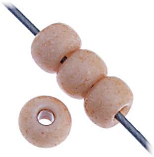 John Bead Czech Glass Seed Bead/Pony Bead 6/0 Rose Terra Dyed 500Grams Beads for DIY Arts Crafts Jewelry Bracelets Necklaces Earrings Making