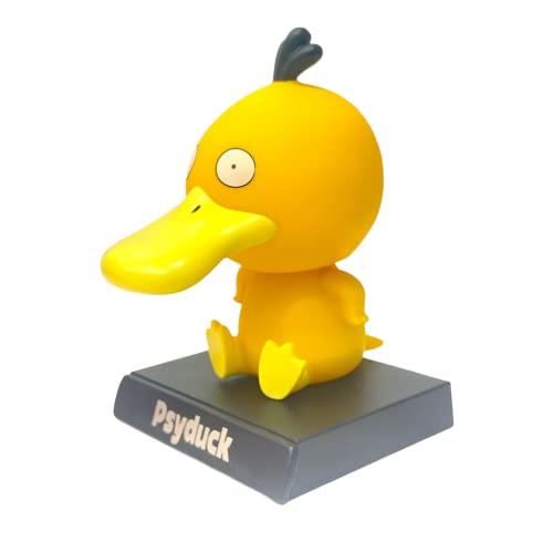 Image of Augen Super Hero Psyduck Action Figure Limited Edition Bobblehead with Mobile Holder for Car Dashboard, Office Desk & Study Table (Pack of 1), Plastic
