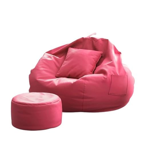 Image of karuto 4XL Bean Bag Cover with Footrest & Cushion (Without Beans) (Pink, 4XL)
