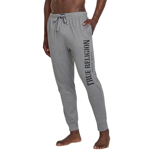 True Religion Mens Jogger Pajama Pants, Lightweight Lounge Casual Sleep Pants for Men