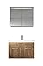 Produktbild Badezimmer Badmöbel Set Paso 02 80 cm Waschbecken Lefkas (Braun) - Unterschrank Schrank Waschbecken Spiegelschrank Schrank