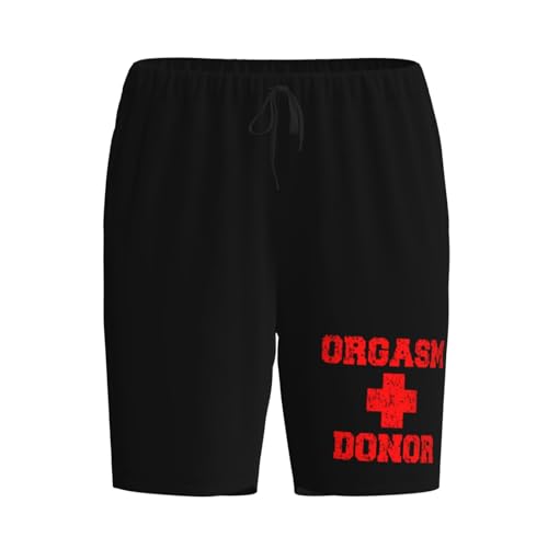 Orgasm Donor Pajama Shorts for Men, Men's Pajama Bottoms, Sleepwear for Summer2