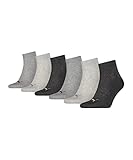 PUMA 6er Pack Unisex Quarter Plain Sportsocken 6P ECOM, 39-42, Grau