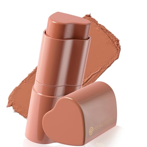 唇と頬のための簡単なブレンドとクリームブラッシャースティックチーク色マルチハート型メイクアップフェイス