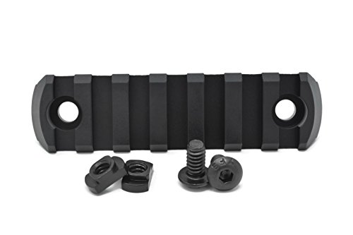 STNGR USA 7-Slot M-Lok Aluminum Picatinny Rail Section Accessory - Proudly Made in USA - Includes 2 T-Nuts & 2 Screws