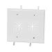 DataComm Electronics 45-0015-WH 2-Gang Cable Plate with Flexible Opening - White