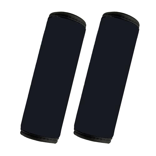 Image of Seat Straps Shoulder Pads for Kids - Seat Belt Cover Pad, Perfect for Car Booster Seats, Strollers, High Chair, Backpacks, and More, Black