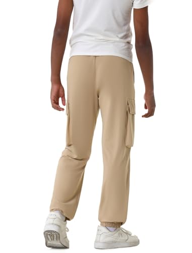 EXARUS 3 Pack Boys Cargo Joggers Lightweight Drawstring Quick Dry Athletic Hiking 6-14Y 5