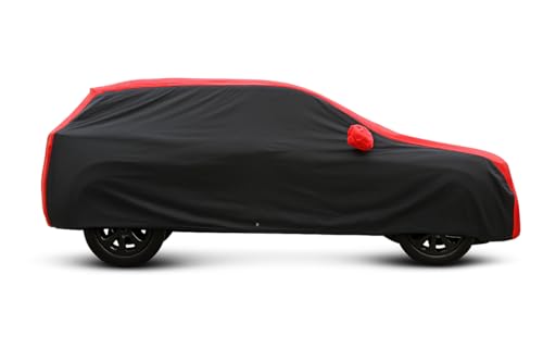 Image of PROTEGO Prime Series India's 1st Anti-Tear Car Cover for Mahindra Scorpio N | Heavy Duty, Custom Fit, All Weather | 100% Waterproof, Windproof & Hail Resistant | 2 Year Warranty | Red + Black