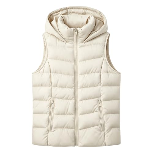 MaMiDay Hooded Puffer Vest Women Lightweight Zip-Up with Zip Pockets - image 7