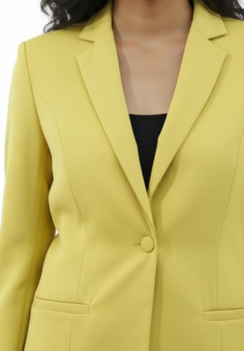 Image of Women's Formal Pantsuit Set, Single Button Blazer with Trousers, Professional Business Attire