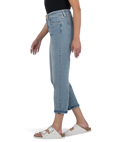 KUT from the Kloth Women's Sienna Baggy Boyfriend Crop Roll Up2