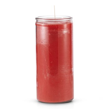 Bougie rouge longue durée 14 jours grande veilleuse sanctuaire unie