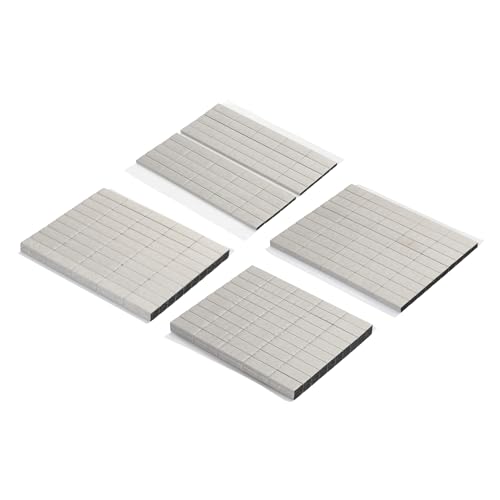 MECCANIXITY 200Pcs Faraday Conductive Fabric Foam Electrode Shielding Fabric Foam 25x10x3/5/8/10mm 4 Thickness with Adhesive Backing Sticky Strip for Computer LCD TV