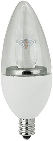 (Case of 6) TCP LED5E12B1130K 5-Watt LED E12 Chandelier Base 3000K Dimmable Lamp - Blunt Tip