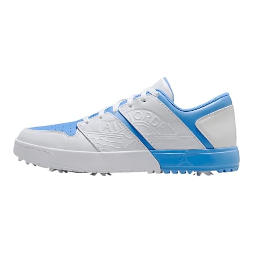 Jordan NU Retro 1 G Golf Shoes (FZ4153-101, White/University Blue) Size 7.5