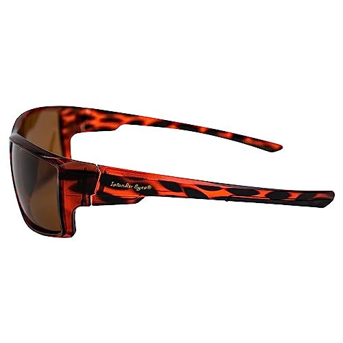 Belize Polarized Sunglasses for Men or Women Sporty Wraparound Tortoise Frame w/Brown Lens3