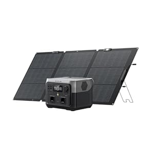 EcoFlow River 2 draagbaar energiestation met draagbaar zonnepaneelpakket, LifeP04-accu, 1 uur snel, zonnegenerator voor outdoor, camper, thuis, balkon