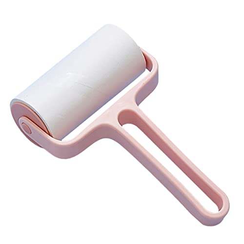 BUGUUYO 1個 ローラーヘアーステッカー 猫犬の毛の粘着ローラー ペットの毛糸くずローラー カーペット用ペットの毛除去剤 ほうき 服の髪の粘着ローラー ヘ ッキリムーバー pp ピンク