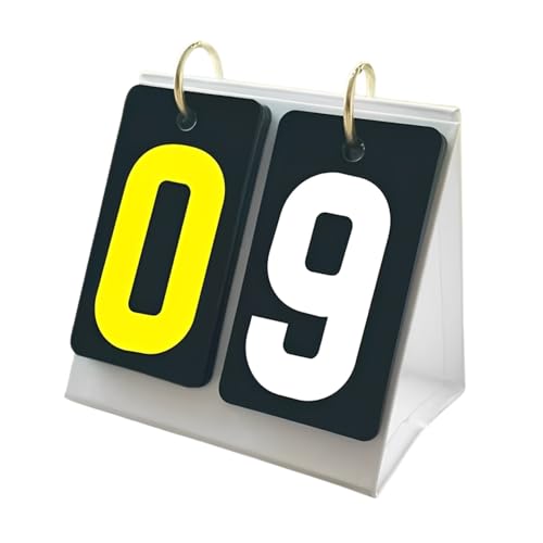 TruZetetic Mini Scoreboard Score Flipper for Billiard Pool Sports Waterproof Durable Matte Material