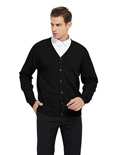 TopTie Men's Casual Fit V-Neck Cotton Sweater Cardigan4