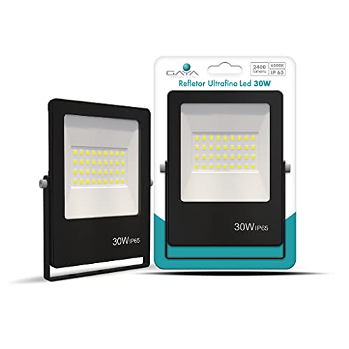 Refletor Ultrafino Led Bivolt Preto - Gaya