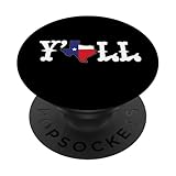 Texas Y'ALL Vintage Country Western para Texas PopSockets PopGrip Adhesivo