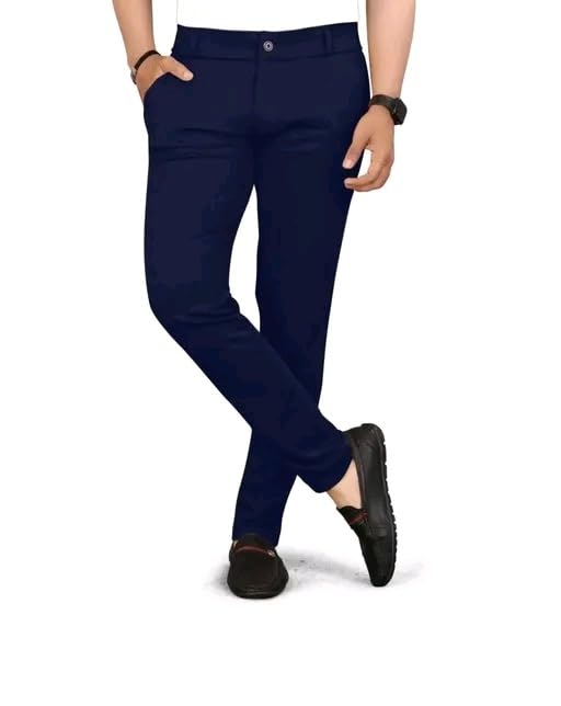 Casual Trouser for Men Stylish Cotton Blend Pants with Side Pockets Casual Wear-picture-55