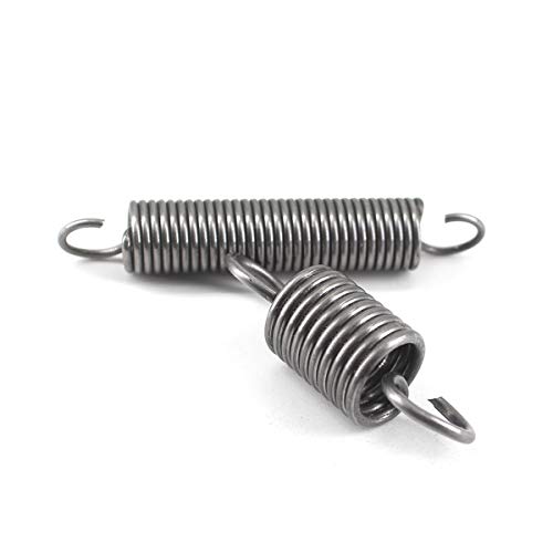 2ST Zugfeder 2mm Stärke Zugfedern Klein 50-100mm Stahlspannfeder mit Haken, 2x14x50mm Cover