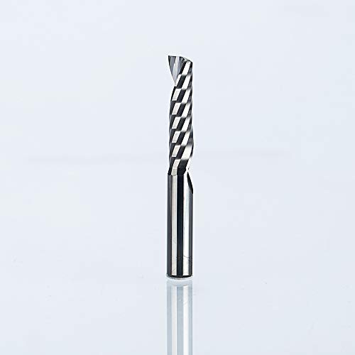 L-Yune, 1pc 6mm einzelne Flöte Spiralschneider 3A TOP Qualität CNC-Fräser-Spitzen for Holz Acryl PVC MDF Schaftfräser Hartmetall-Fräser (Größe :