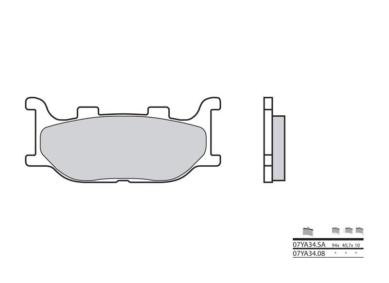 Plaquettes de frein BREMBO 07YA34LA métal fritté pour vos sorties moto