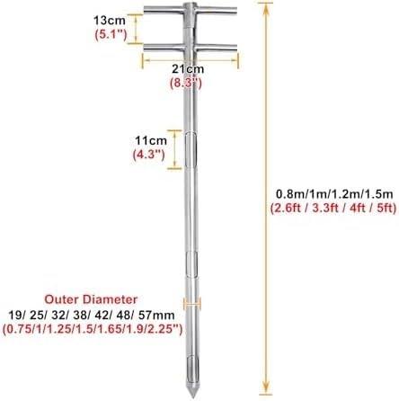 Sonda de muestreo de 32 mm con punta afilada para polvos 2