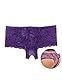 ohyeahlady Höschen Ouvert Damen Sexy Erotik Große Größen String Tanga Dessous Damen Sexy Unterwäsche Spitze Unterhosen Offener Schritt Brazilian Slip Hipster Panty Frau Mollig Übergröße Lila,M-L