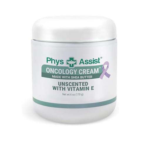 PhysAssist Oncology Body Cream with Shea Butter, 6 oz. Soothing and Moisturizing to Stressed Skin. Unscented with Vitamin E. Non-Irritant. Recommended for Dryness, Moisture Balance, Hydration Support Cover