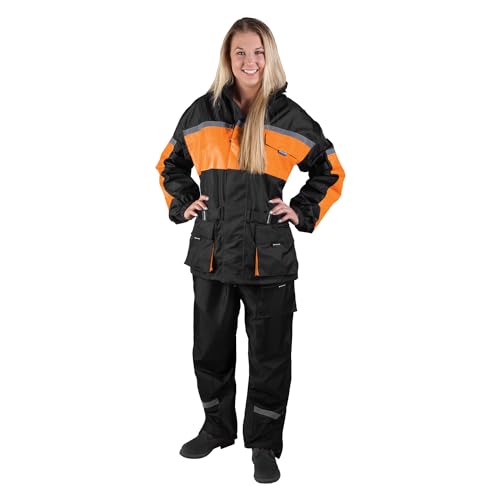Fulmer Women's 452 Legacy Rainsuit - Black/Orange, Medium